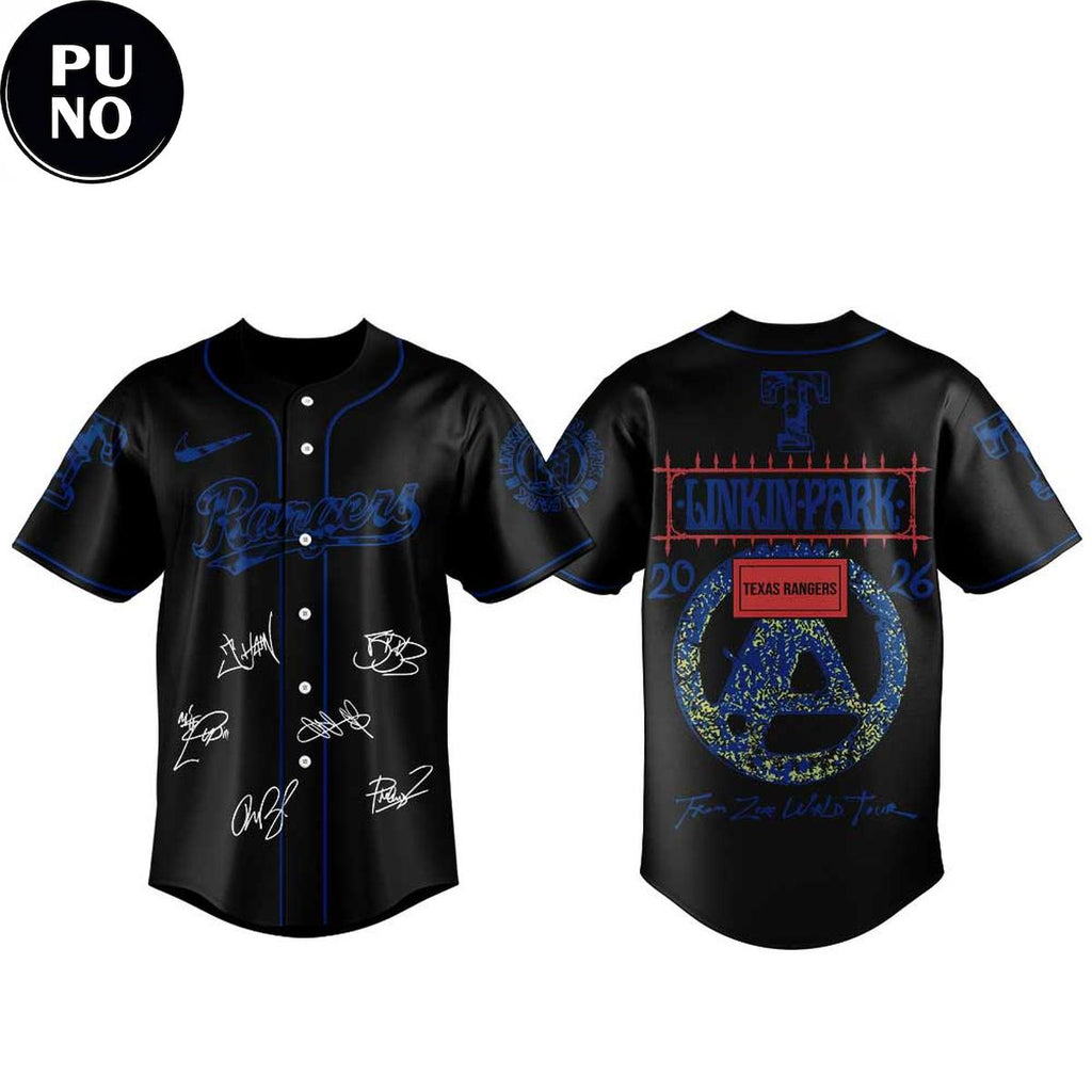 Texas Rangers x Linkin Park From Zero World Tour 2026 Baseball Jersey