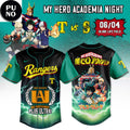 Texas Rangers x My Hero Academia Night 2026 Baseball Jersey