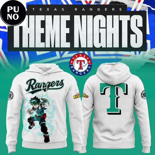 Texas Rangers x My Hero Academia Night 2026 Hoodie Shirt