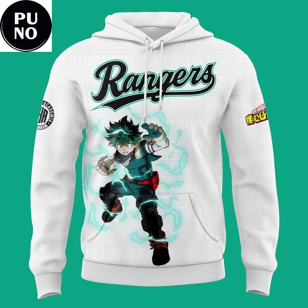 Texas Rangers x My Hero Academia Night 2026 Hoodie Shirt