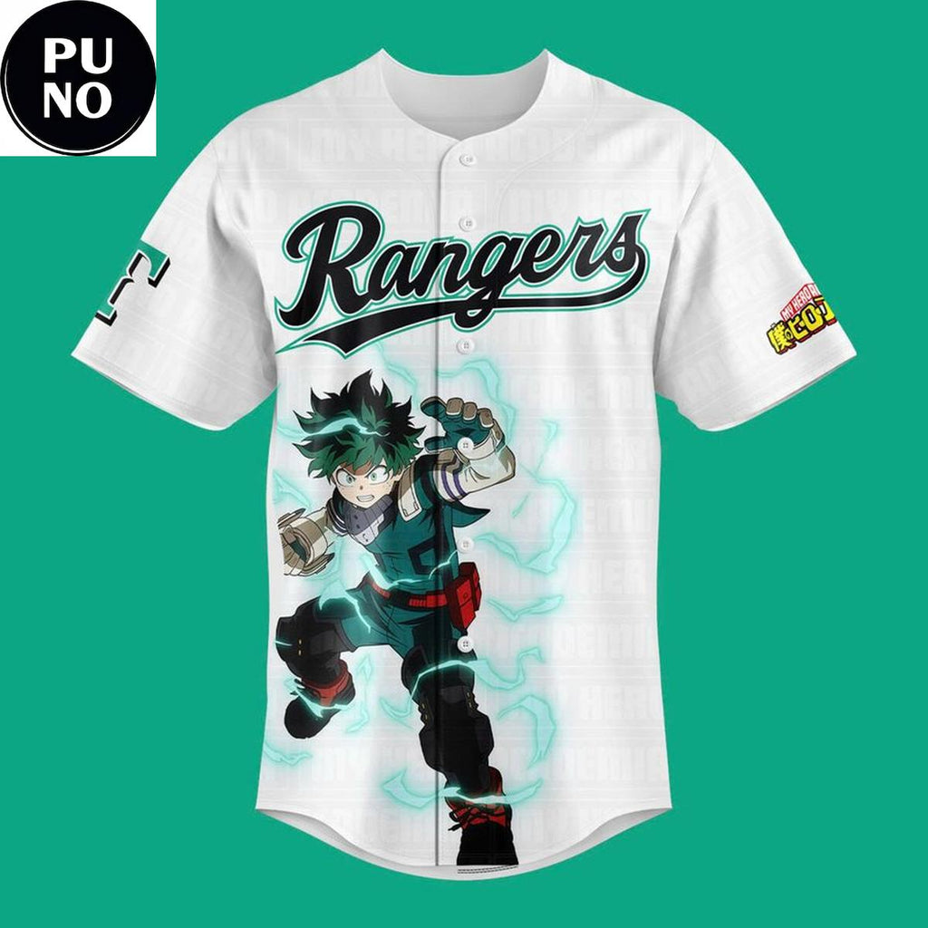 Texas Rangers x My Hero Academia Night 2026 Personalized Baseball Jersey