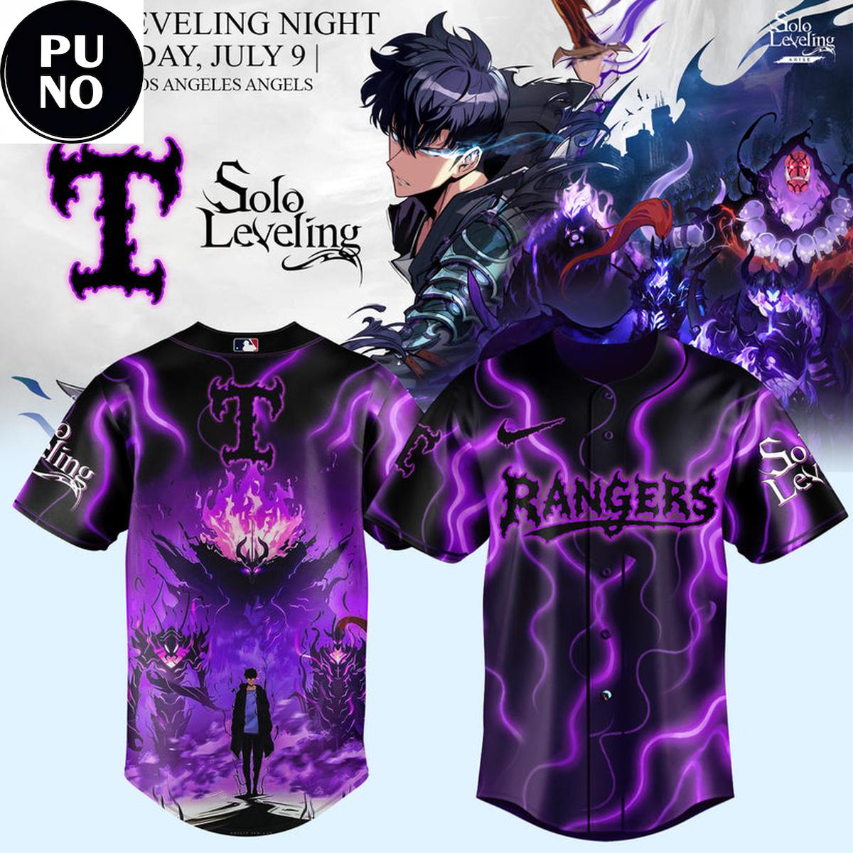 Texas Rangers x Solo Leveling Night 2026 Baseball Jersey