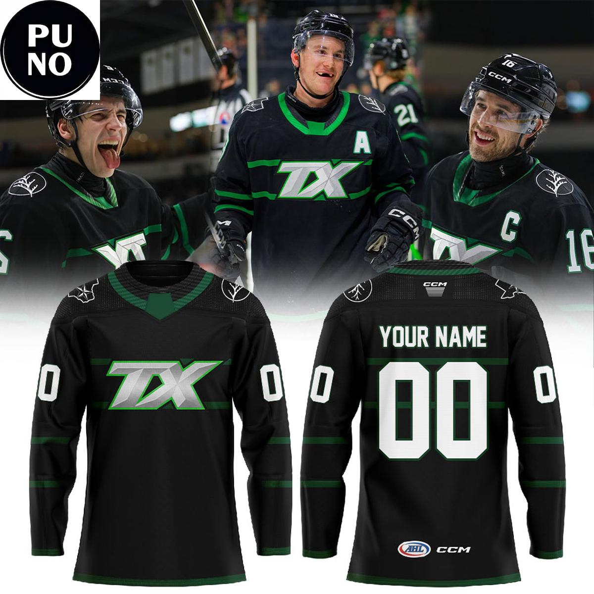 Texas Stars 2026 Dark Mode TX Personalized Hockey Jersey