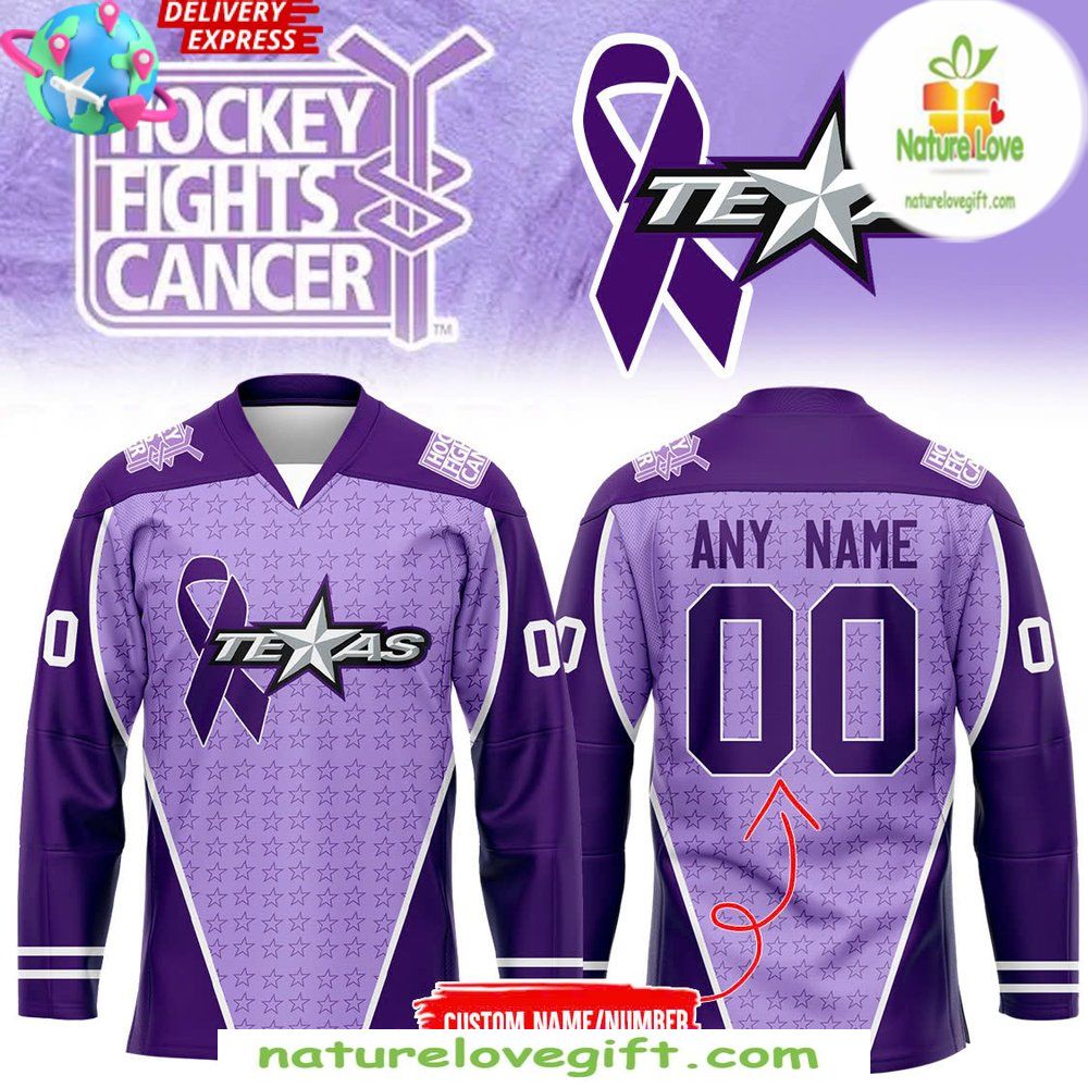 2026 Texas Stars Hockey Jersey Fighting Cancer