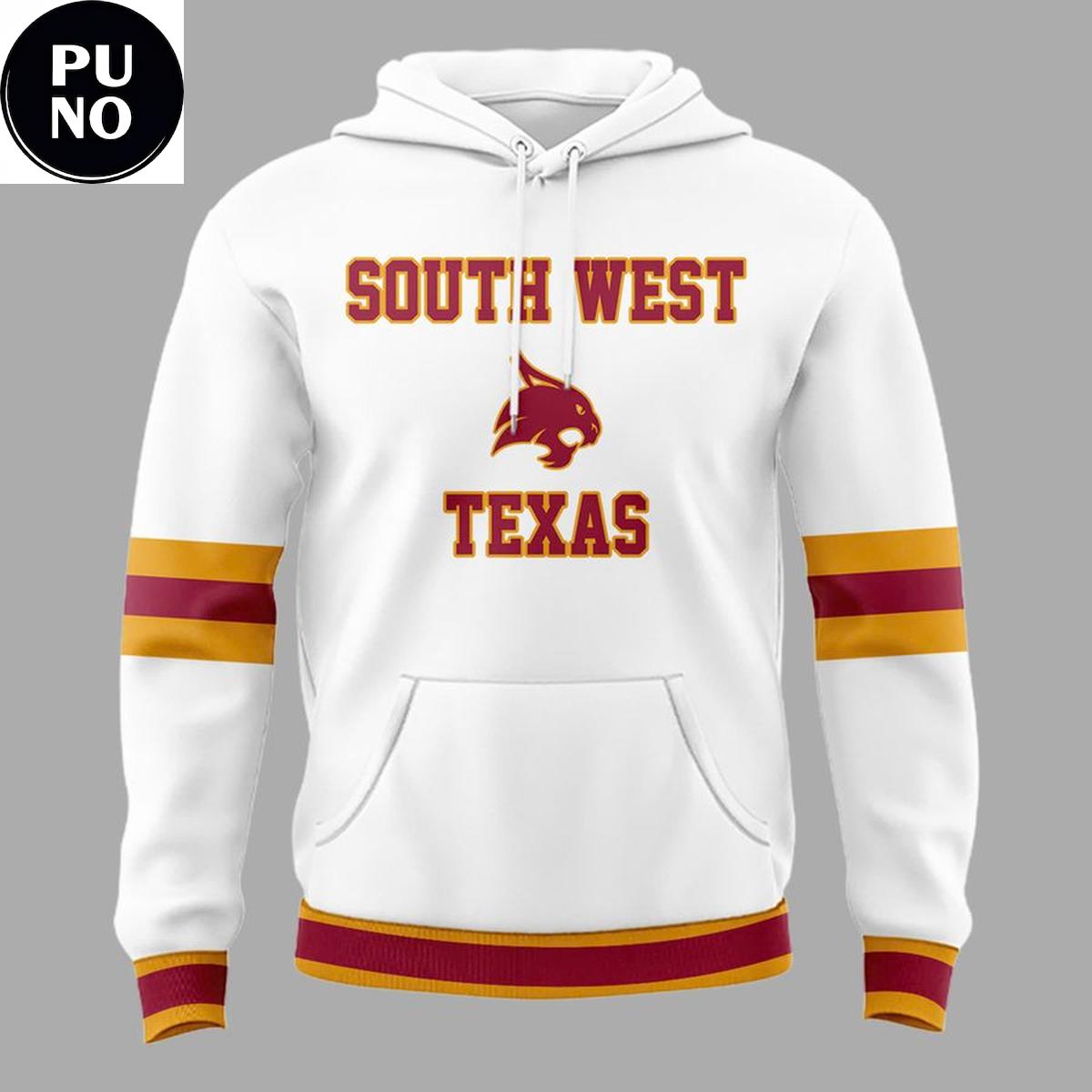 Texas State Bobcats Basketball Throwback Uniform Hoodie T-Shirt