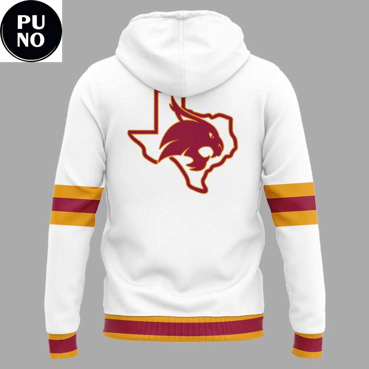 Texas State Bobcats Basketball Throwback Uniform Hoodie T-Shirt