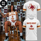 Texas State Bobcats Basketball Throwback Uniform Hoodie T-Shirt