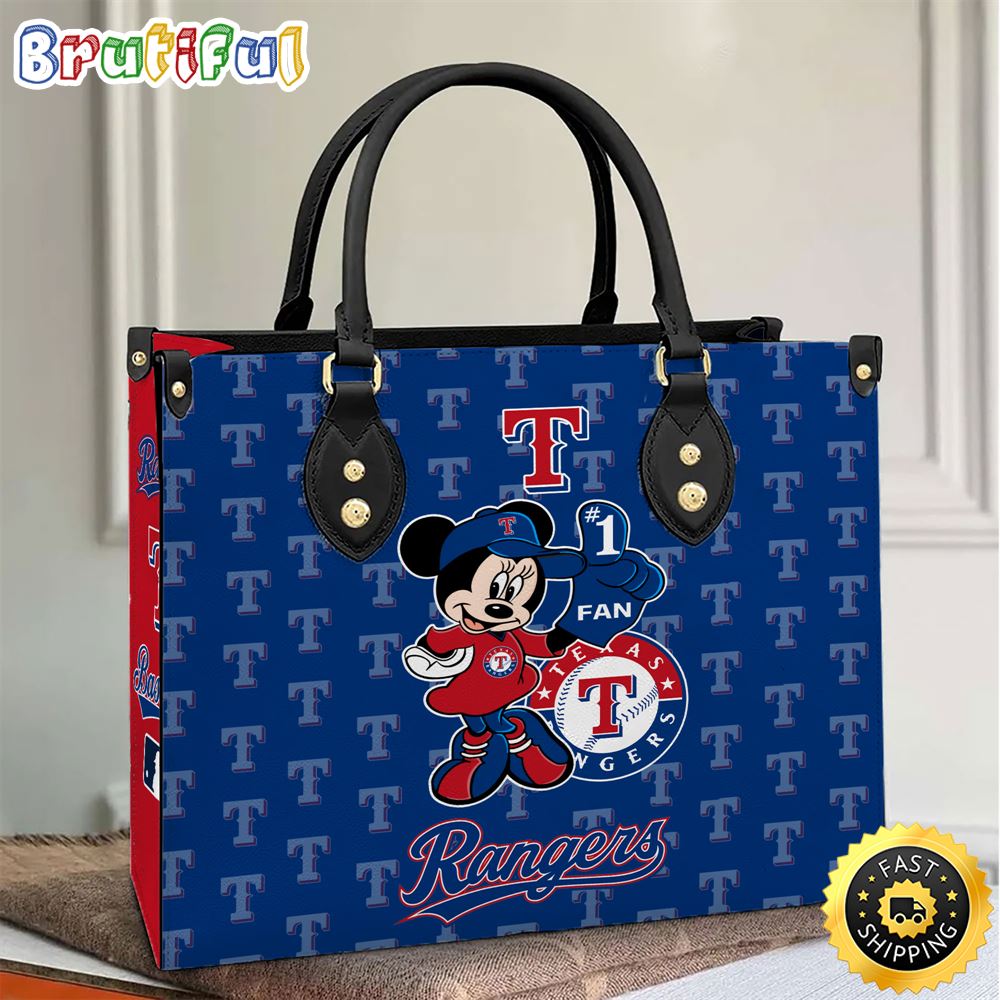 Texas Rangers Minnie Women Leather Hand Bag