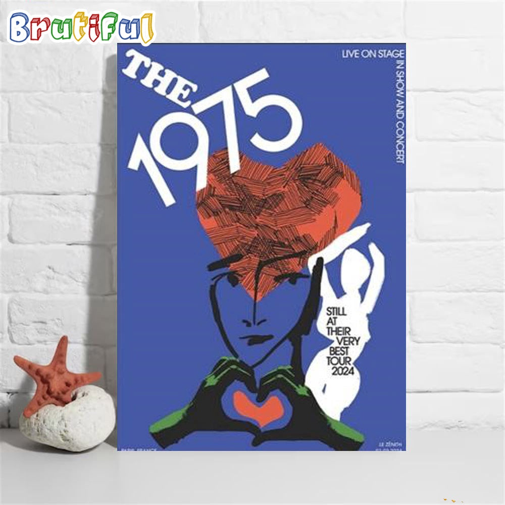 The 1975 Still At Their Very Best Tour 2024 Le Zenith Paris Poster Canvas
