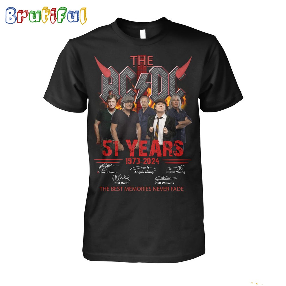 The ACDC Members The Best Memories Never Fade T-Shirt World Tour ACDC PWR Up Tour 2024 Shirt