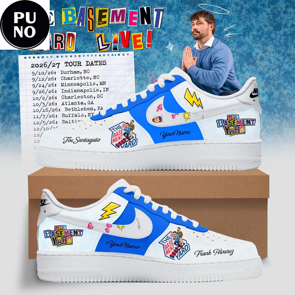 The Basement Yard Live 2026 Custom Name Air Force 1 Shoes