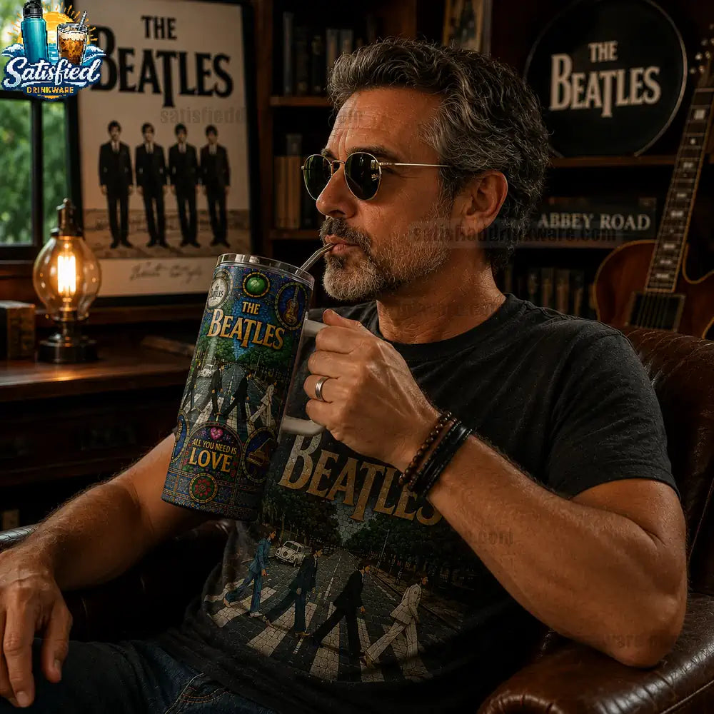 The Beatles Abbey Road 40oz Tumbler With Handle