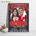 The Carpenters 55 Years Thank You For The Memories Wall Art Poster Canvas