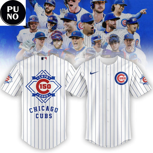 The Chicago Cubs Celebrate 150th Anniversary 2026 Double-diamond Logo Baseball Jersey