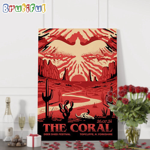 The Coral Band Tour Live At Deer Shed Festival Topcliffe, N.Yorkshire On July 26 2024 Poster Canvas