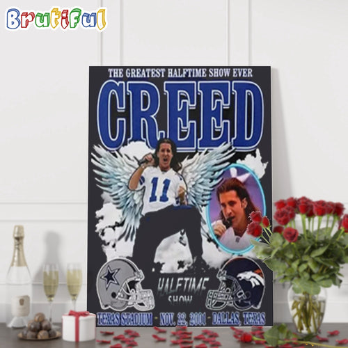 The Greatest Halftime Show Ever Creed Halftime Show Dallas Cowboys And Denver Broncos Poster Canvas