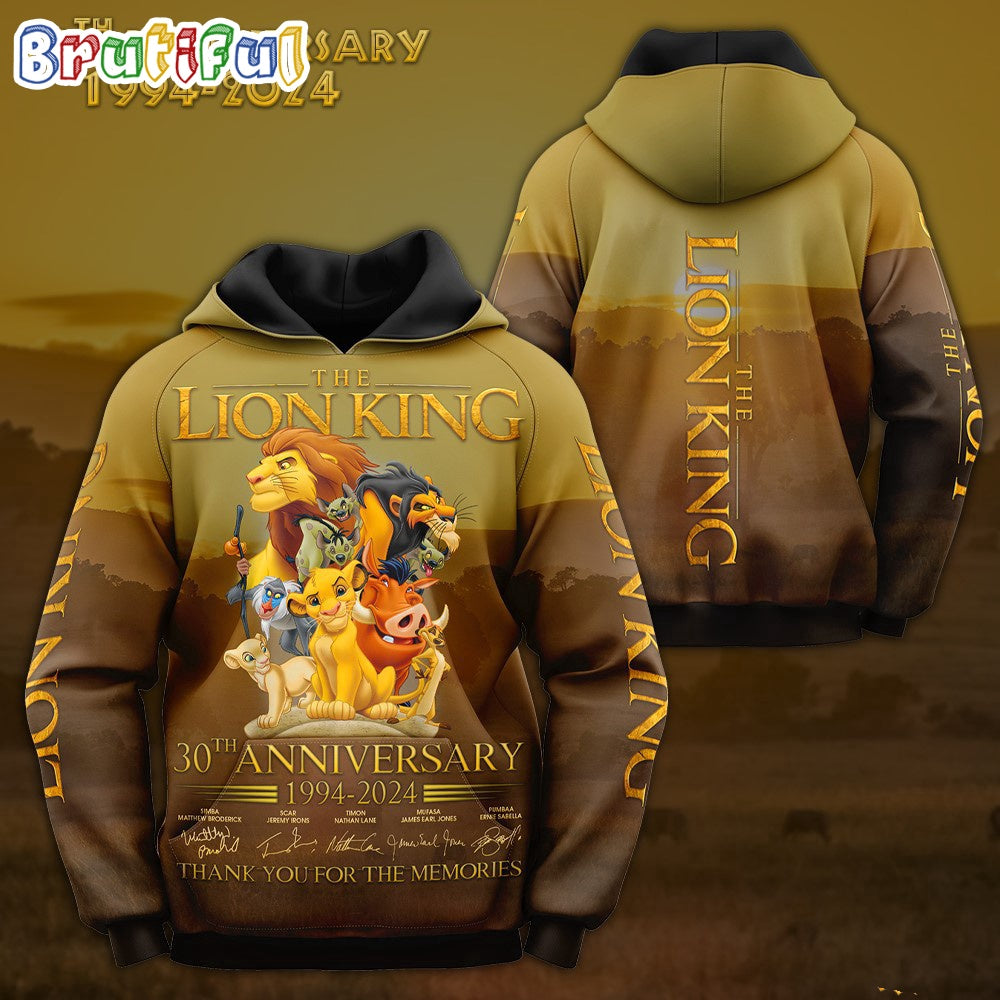 The Lion King 30th Anniversary 1994 2024 Thank You For The Memories Hoodie