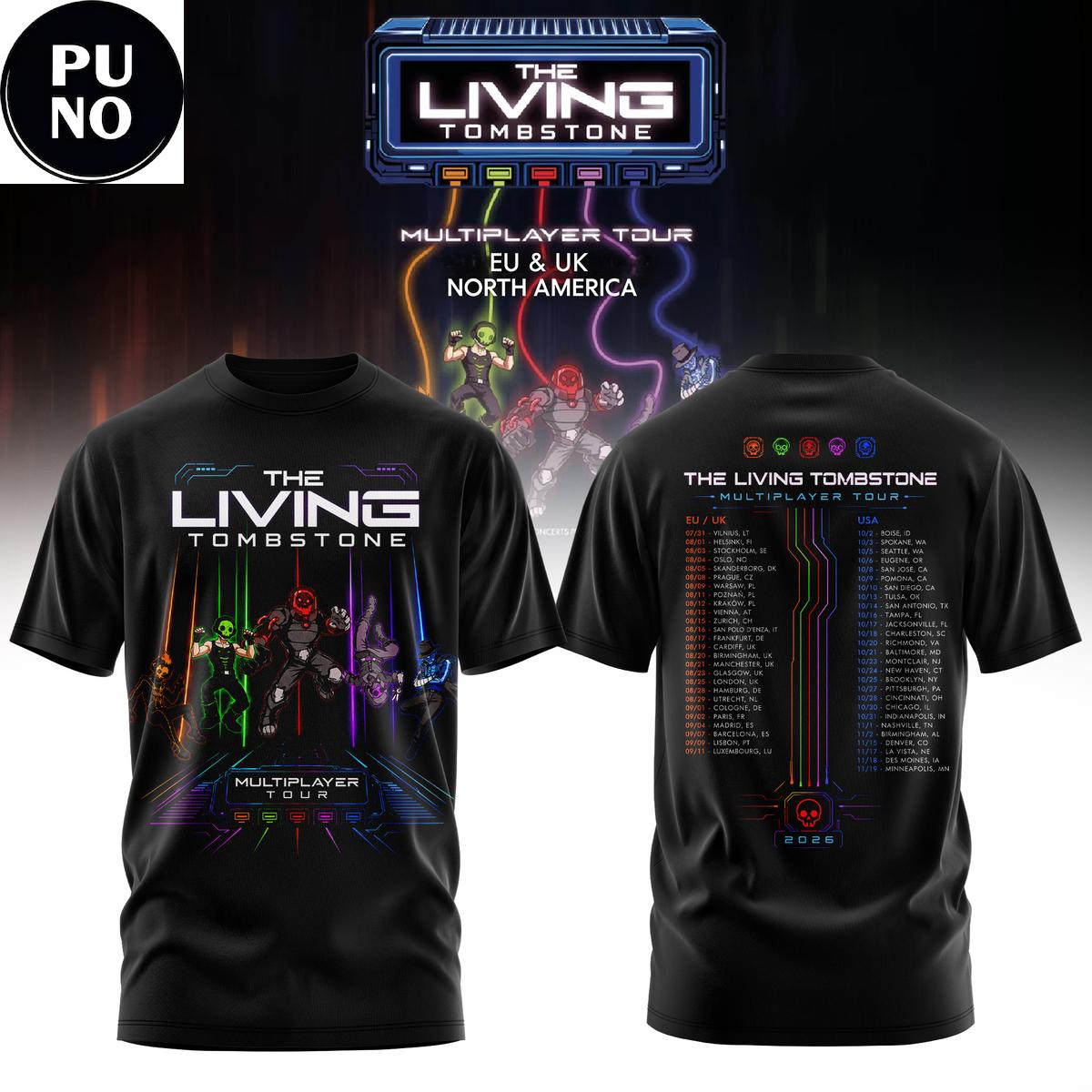 The Living Tombstone Multiplayer Tour 2026 Schedule Hoodie T-Shirt