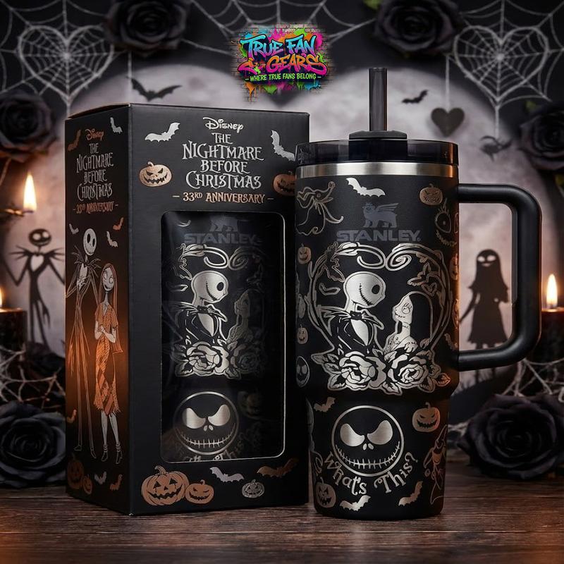 The Nightmare Before Christmas Jack And Sally 33 Years Anniversary Stanley Tumbler