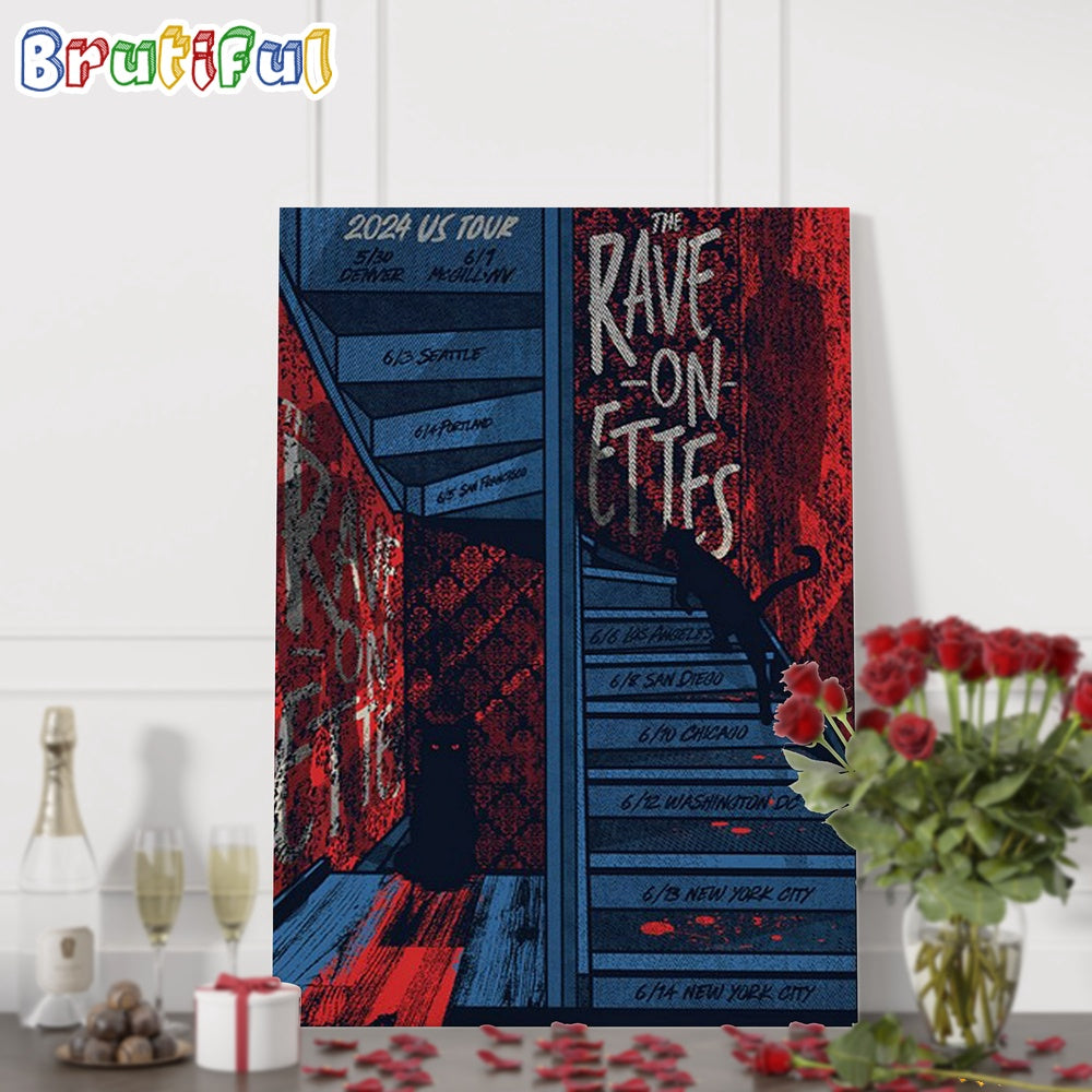 The Raveonettes 2024 US Tour Wall Art Poster Canvas