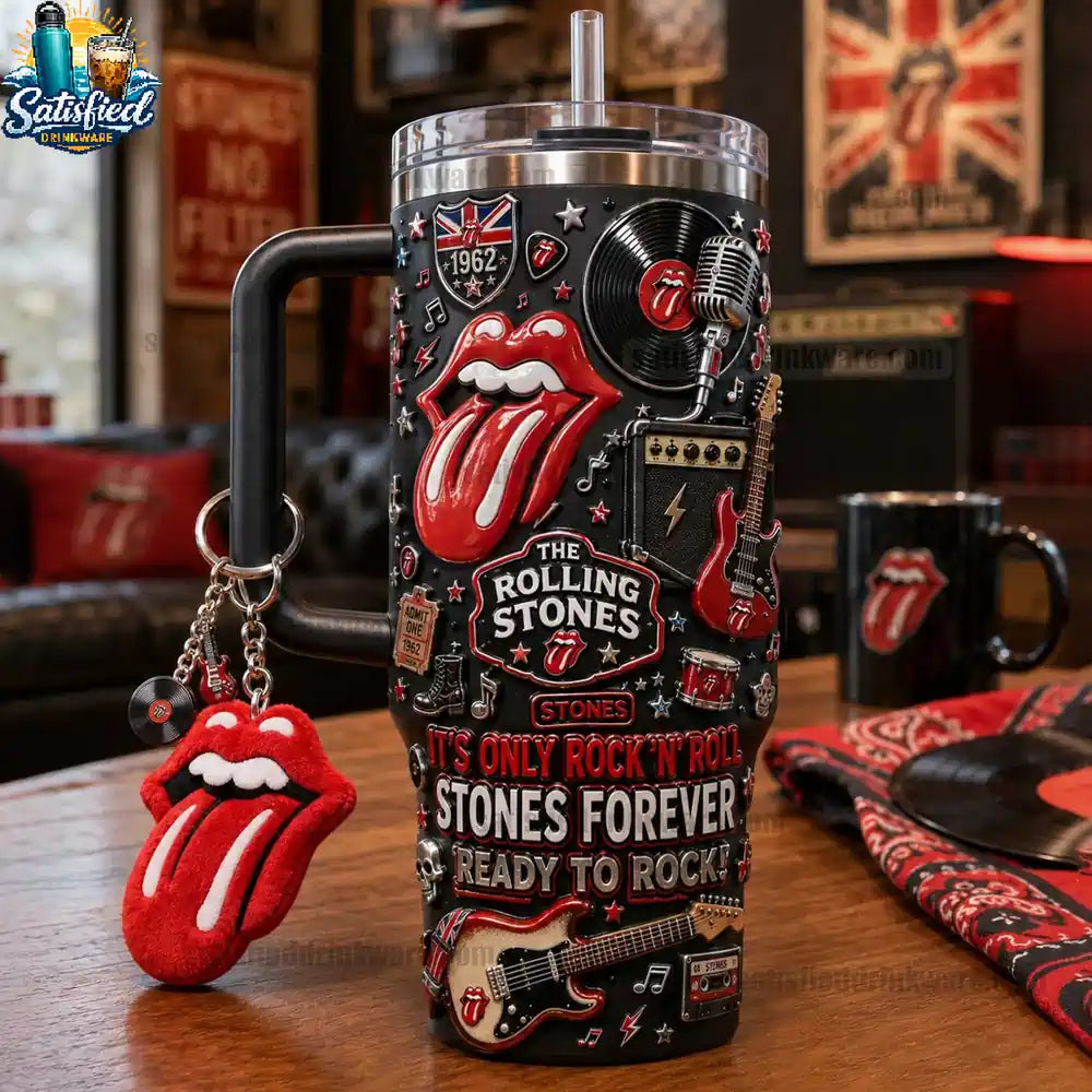 The Rolling Stones Its Only Rock N Roll Stones Forever Tumbler with Handle