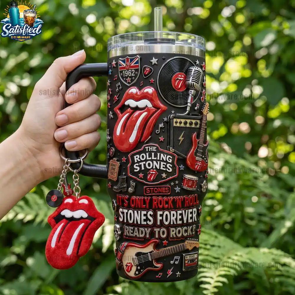 The Rolling Stones Its Only Rock N Roll Stones Forever Tumbler with Handle