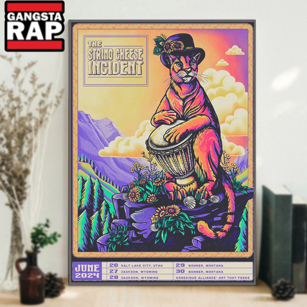 The String Cheese Incident June 26-30 2024 Utah Wyoming Montana Poster Canvas Art