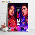 The WWE 2K24 Deluxe Edition Official Poster Wall Art Poster Canvas