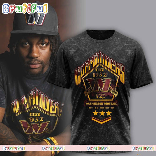 The Wild Collective Black Washington Commanders Band Est 1932 T Shirt