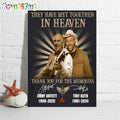 They Have Met Together In Heaven Thank You For The Memories Jimmy Buffet And Toby Keith Poster Canvas