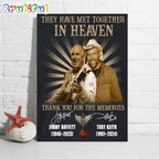 They Have Met Together In Heaven Thank You For The Memories Jimmy Buffet And Toby Keith Poster Canvas