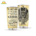 To my Dad from Son Tumbler, Lion Father Son, My Dad My Hero Fathers Day Gift from Son