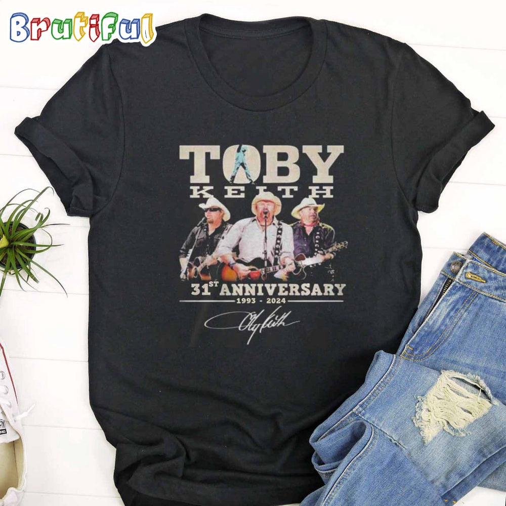 Toby Keith 31st Anniversary 1993 - 2024 Signature T-Shirt