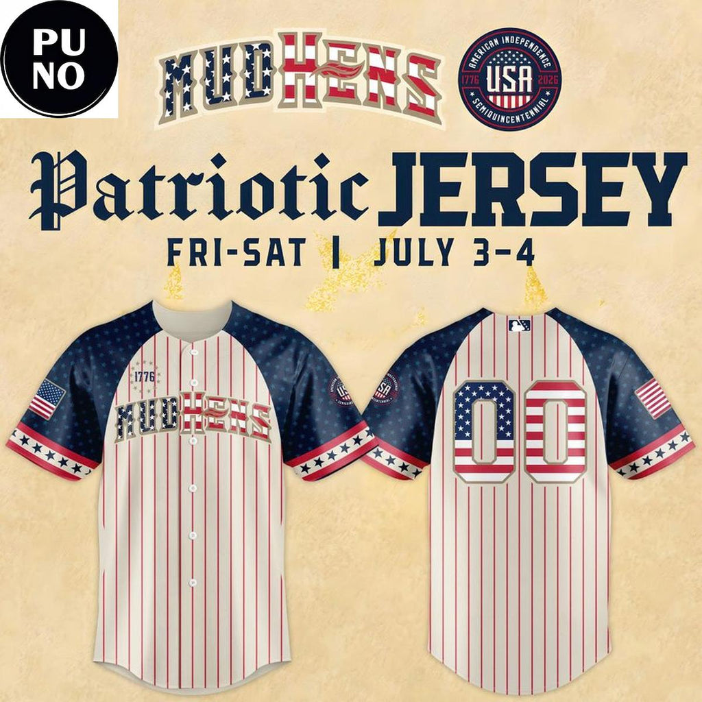 Toledo Mud Hens 2026 Patriotic Personalized Baseball Jersey