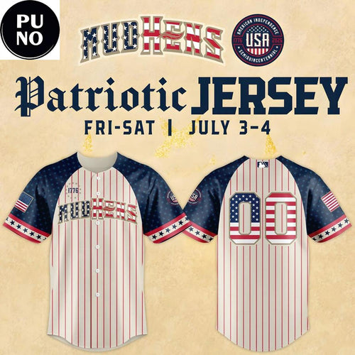 Toledo Mud Hens 2026 Patriotic Personalized Baseball Jersey