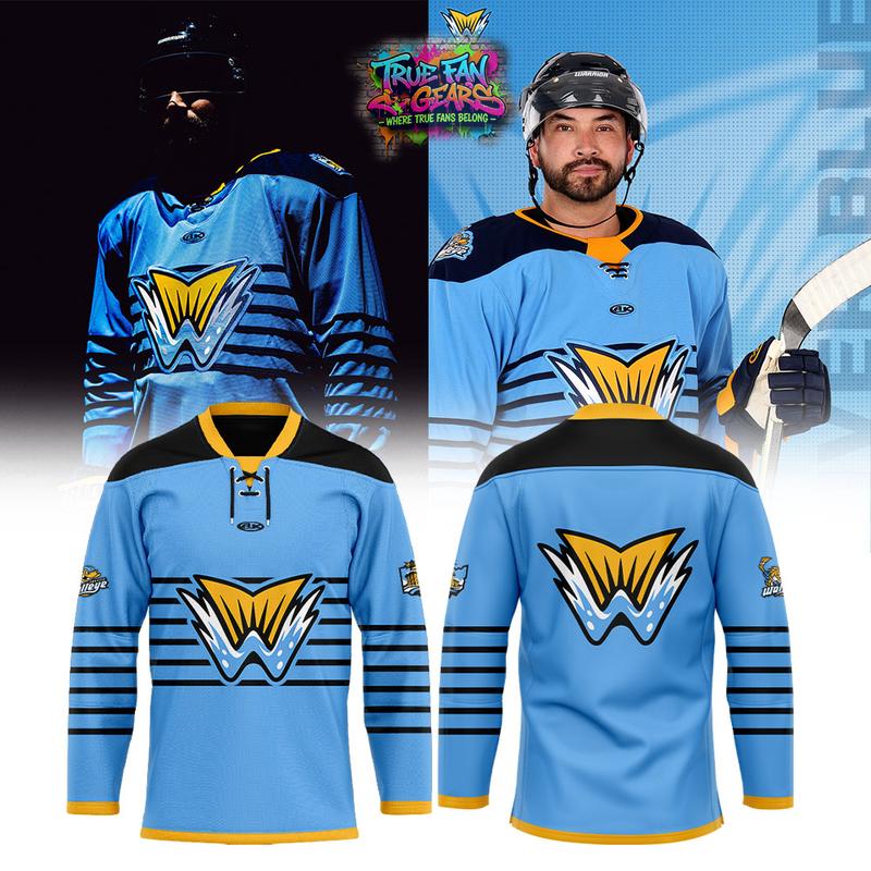 Toledo Walleye Deep Water x Frozen Water x Deep Golden x River Bluer 2026 Hockey Jersey