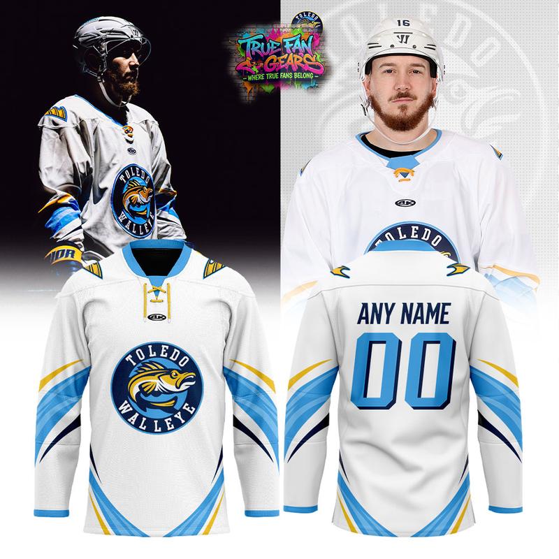 Toledo Walleye Deep Water x Frozen Water x Deep Golden x River Bluer Custom Hockey Jersey