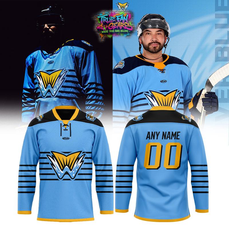 Toledo Walleye Deep Water x Frozen Water x Deep Golden x River Bluer Custom Hockey Jersey