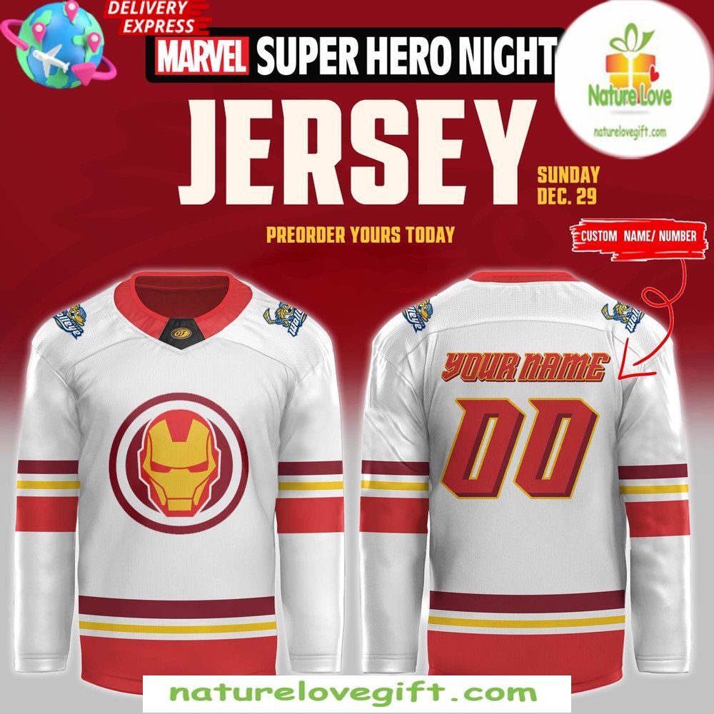 Toledo Walleye Marvel Super Hero Night 2026 Hockey Jersey