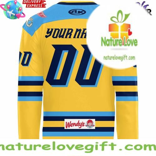 Toledo Walleye 2026 Yellow Hockey Jersey New Uniform