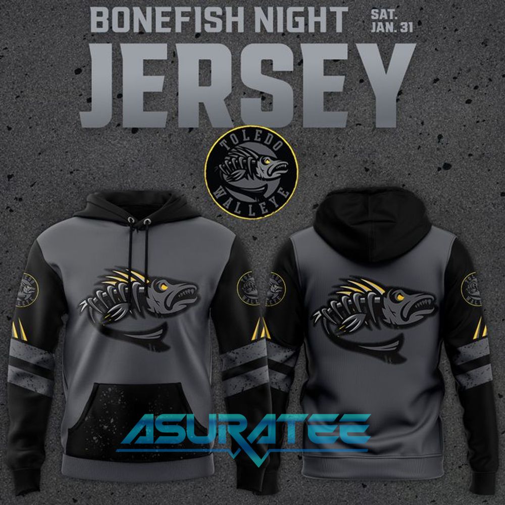 Toledo Walleye x Bonefish Night 2026 Special Hoodie, Cap