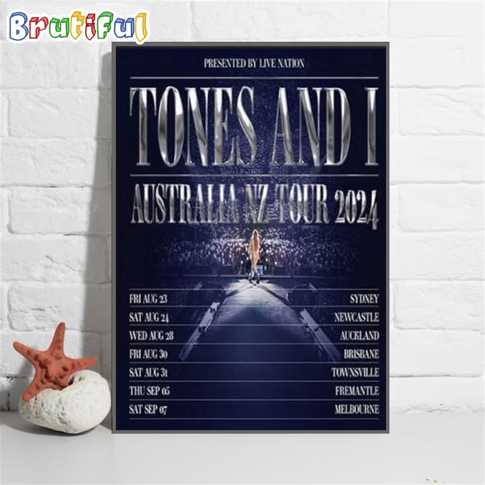 Tones And I Australia New Zealand Tour 2024 Wall Art Poster Canvas