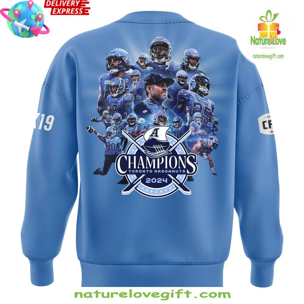 2026 Grey Cup Champs Toronto Argonauts Blue Sweatshirt