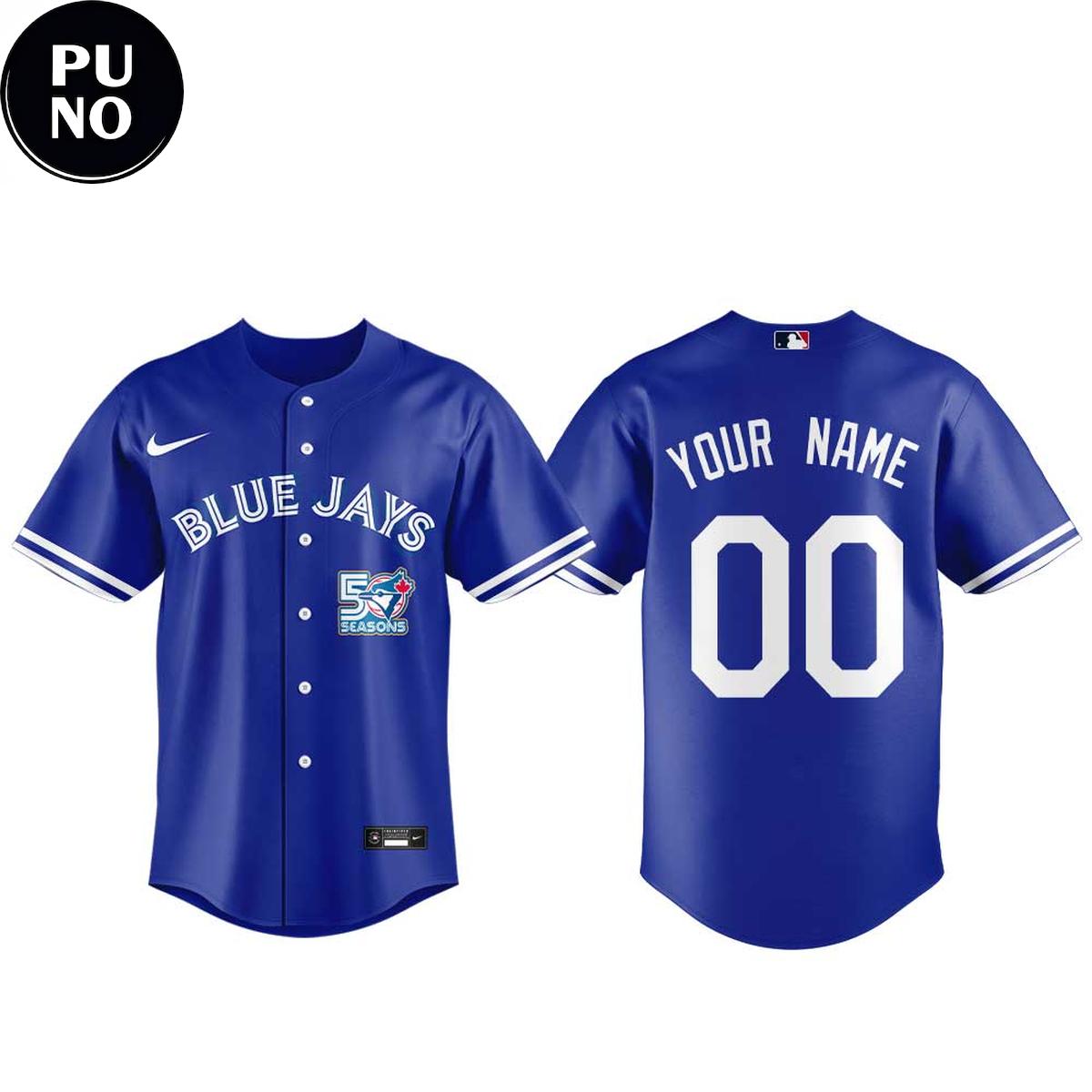 Toronto Blue Jays 2026 Celebrate 50th Season Personalized Baseball Jersey