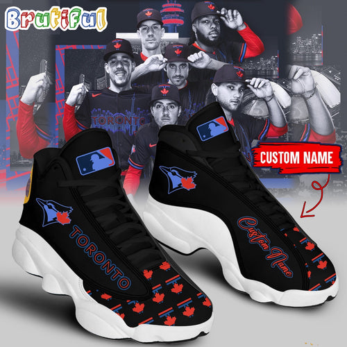 Toronto Blue Jays Baseball Team City Connect Air Jordan 13 Sneaker Shoes