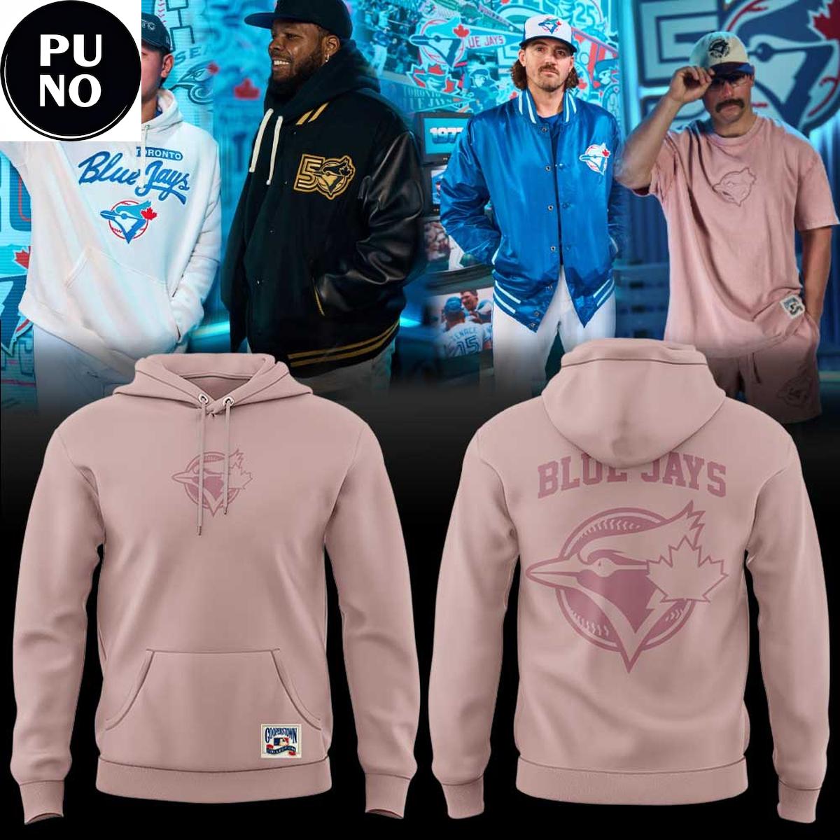 Toronto Blue Jays Drop of our 50th Season 2026 Clay Pink Hoodie T-Shirt