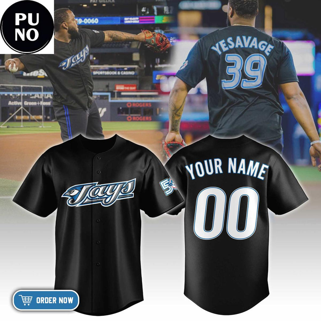 Toronto Blue Jays Trey Yesavage #39 Black Flashback 2026 Personalized Baseball Jersey