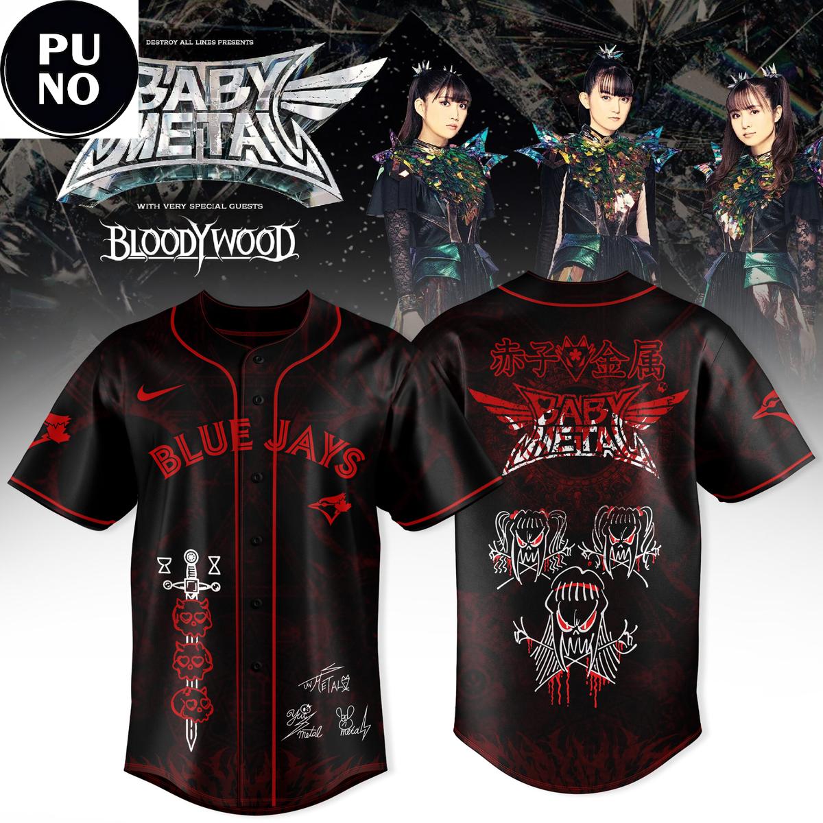 Toronto Blue Jays x Babymetal Bloodywood 2026 Baseball Jersey