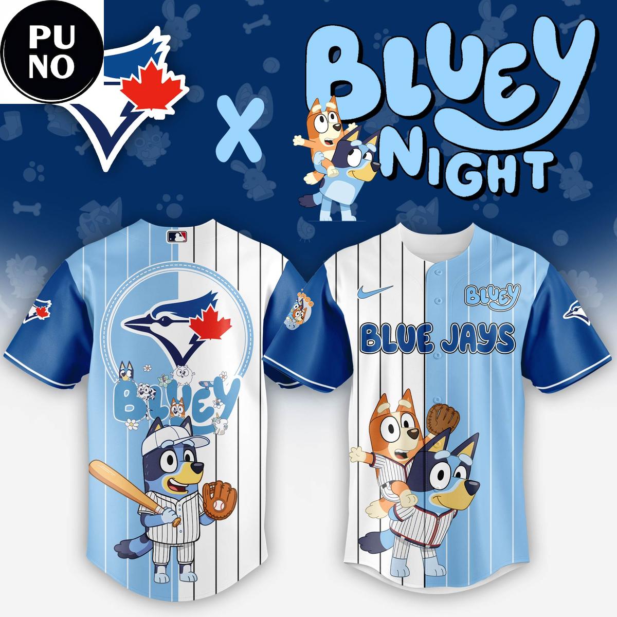 Toronto Blue Jays x Bluey Night 2026 For Fans Baseball Jersey