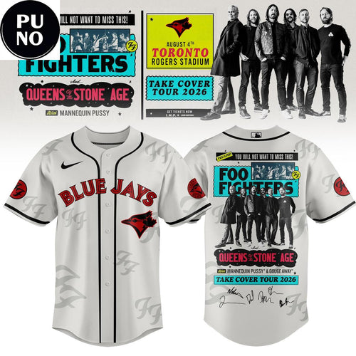 Toronto Blue Jays x Foo Fighters Take Cover Tour 2026 Baseball Jersey